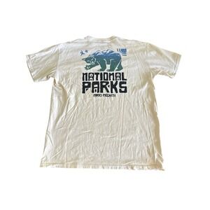 Parks Project National Parks Shirt XXL Beige Pocket Tee Bear Graphic Outdoor